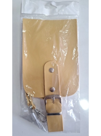 Suni Deri Örgü Makrome Oval Çanta Kapağı & Telefon Kılıfı Kapağı (Çanta Kapağı 100cm Askı)