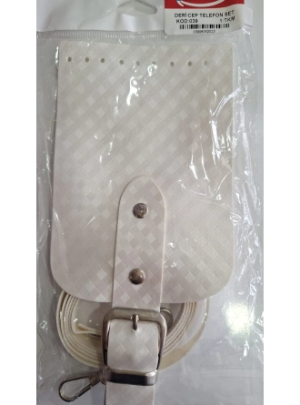 Suni Deri Örgü Makrome Oval Çanta Kapağı & Telefon Kılıfı Kapağı (Çanta Kapağı 100cm Askı)