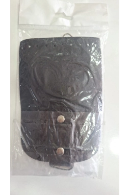 Suni Deri Örgü Makrome Oval Çanta Kapağı & Telefon Kılıfı Kapağı (Çanta Kapağı 100cm Askı)