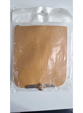 Suni Deri Örgü Kağıt ip & Makrome Oval Zara Modeli Çanta Kapağı