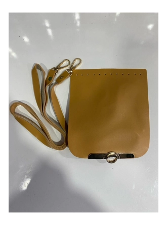 Suni Deri Örgü Kağıt ip & Makrome Oval Zara Modeli Çanta Kapağı
