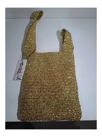 Kağıt İpten Abiye Çantası Altın Sarısı