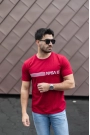 Erkek Kısa Kollu Nasa Baskı Basic Erkek T-shirt