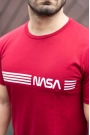 Erkek Kısa Kollu Nasa Baskı Basic Erkek T-shirt
