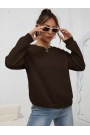 Kadın Uzun Kollu Bisiklet Yaka şardonlu üç Iplik Kumaş Sweat