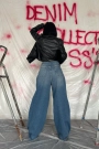 Mavi Geniş Paça Jeans Pantolon