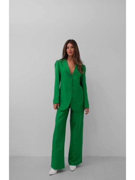 Bel Katlamalı Pantolon Blazer Ceket Takım