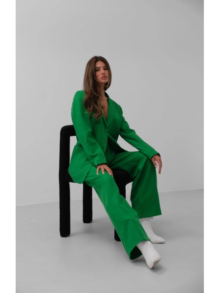 Bel Katlamalı Pantolon Blazer Ceket Takım