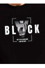 Erkek Uzun Kollu Bisiklet Yaka Black Logolu Iki Iplik Bluz