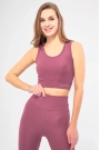 Kolsuz Sporcu Baskılı Crop - Pembe