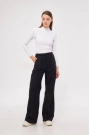 İki Iplik Bol Paça Eşofman Pantalon - Siyah