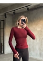 Parmak Geçmeli Buzi Body - Bordo