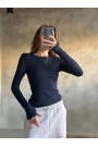 Parmak Geçmeli Buzi Body - Lacivert