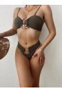 Kadın Italyan Kumaş Toka Detaylı Bikini