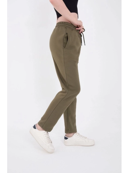 Unisex Üç İplik Basic Eşofman Pantolon - Hakİ