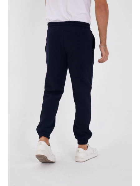 Unisex Kışlık Üç İplik Lastikli Eşofman Pantolon - Lacivert