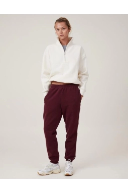 Oversize Yarım Farmuarlı Yakalı Basic SweatShirt - Beyaz