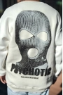 Kışlık Bisiklet Yaka Baskılı SweatShirt - Beyaz