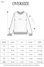 Kışlık Bisiklet Yaka Ön Ve Arka Baskılı SweatShirt - Beyaz