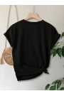 Anneler Günü Baskılı T-shirt - Siyah