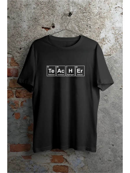 24 Kasım Öğretmenler Günü Baskılı Özel T-shirt - Siyah