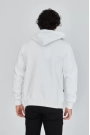 Unisex Tam Fermuarlı Kapşonlu  SweatShirt - Beyaz