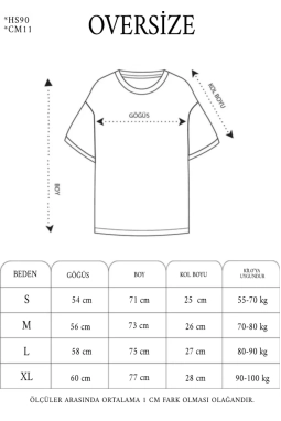 Unisex Basic Bisiklet Yaka Oversize T-Shirt - Gri