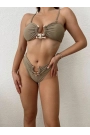 Kadın Italyan Kumaş Toka Detaylı Bikini