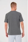 Unisex Düz Biskilet Yaka Oversize T-shirt - Füme