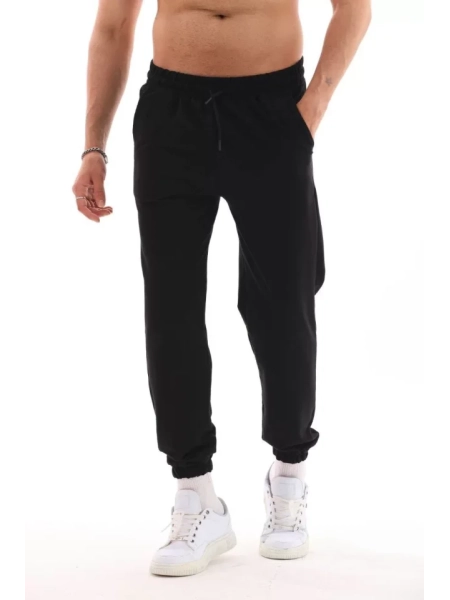Unisex İki İplik Eşofman Altı - Siyah