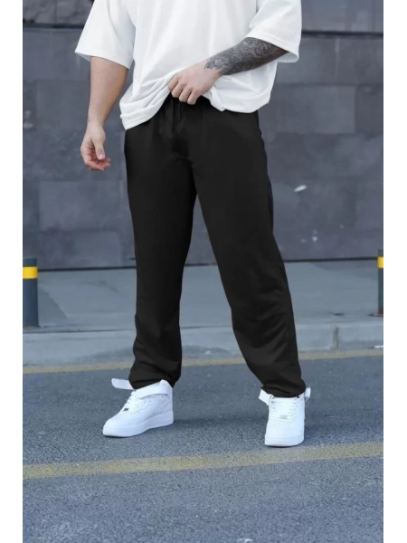 Unisex İki İplik Eşofman Altı - Siyah