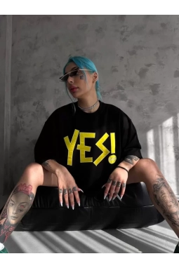 Unisex Nakış İşlemeli T-Shirt - Siyah