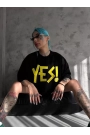 Unisex Nakış İşlemeli T-Shirt - Siyah