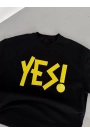 Unisex Nakış İşlemeli T-Shirt - Siyah