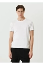 Unisex Basic Bisiklet Yaka Regular T-Shirt - Beyaz