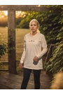 Unisex Bisiklet Yaka Uzun Kollu T-Shirt - Beyaz