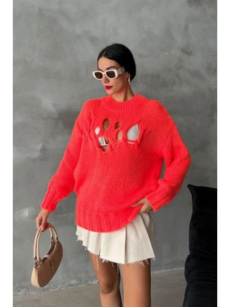 Midred Cut Out Triko Kazak 1200-09
