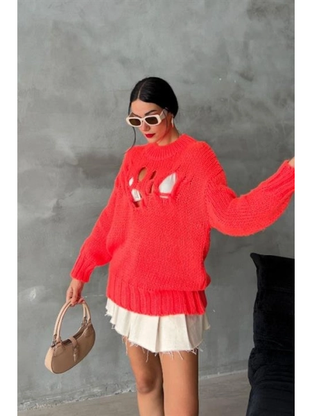Midred Cut Out Triko Kazak 1200-09