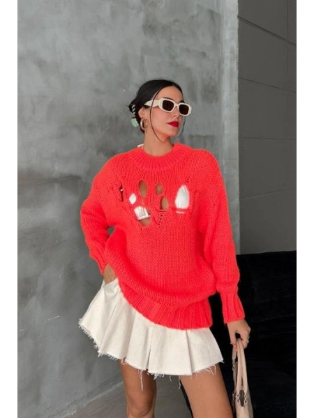 Midred Cut Out Triko Kazak 1200-09