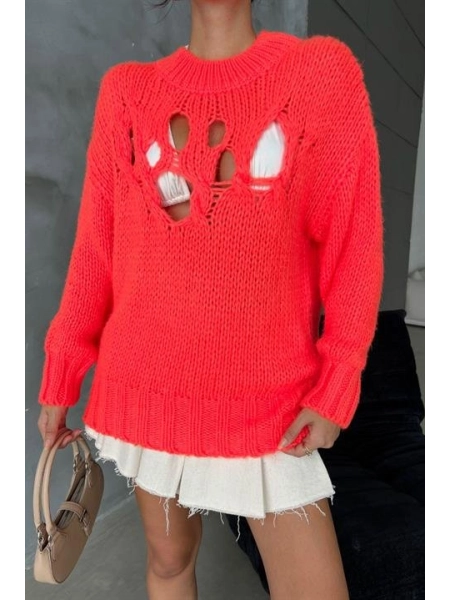 Midred Cut Out Triko Kazak 1200-09