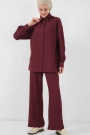 Örme Tesettür Alt Üst Takım 6711 - Bordo