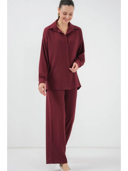 5858 Örme İkili Takım - Bordo