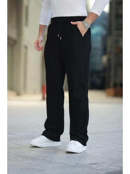 Erkek Bağcıklı Pileli Baggy Pantolon