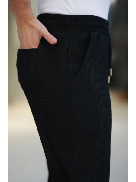 Erkek Bağcıklı Pileli Baggy Pantolon