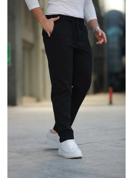 Erkek Beli Bağcıklı Jogger Pantolon