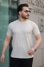Erkek Kısa Kollu Zigzag Desenli T-shirt