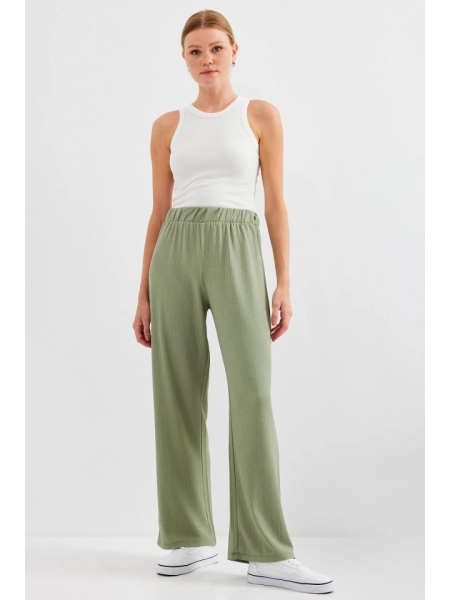 6543 Örme Pantolon - Çağla