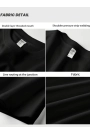 Baskılı Oversize Bisiklet Yaka T-shirt - Siyah