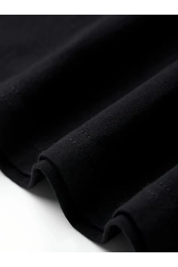 Baskılı Oversize Bisiklet Yaka T-shirt - Beyaz