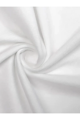 Baskılı Oversize Bisiklet Yaka T-shirt - Beyaz